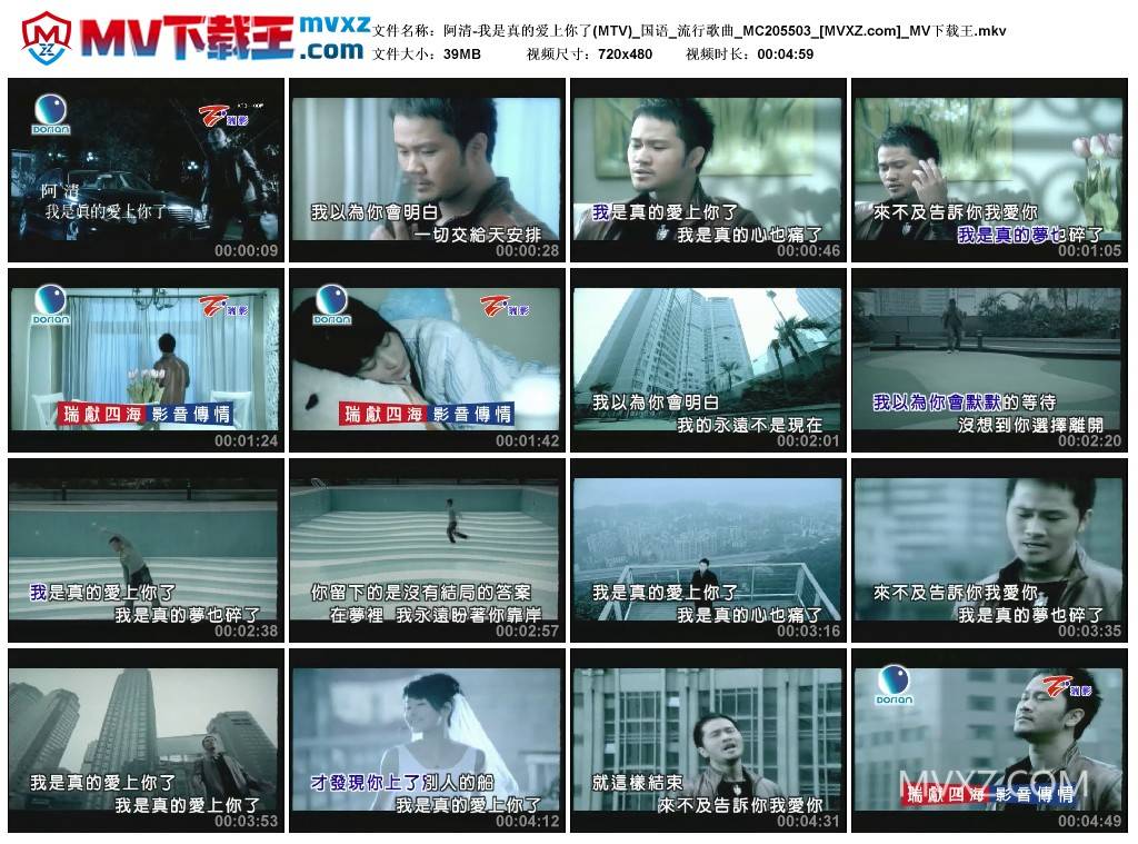 阿清-我是真的爱上你了(MTV)_国语_流行歌曲_MC205503